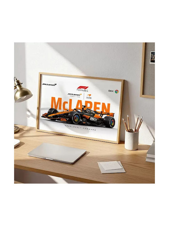 Poster Formula1 Mclaren Mastercard F1 Team F066 30cm X 40cm Brown Wood Frame 71702pd158753f63322
