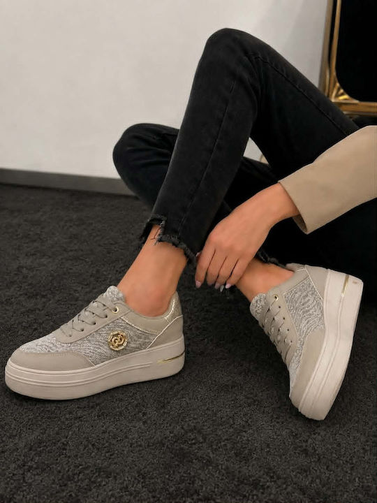 Women's Flatforms Pink Sneakers