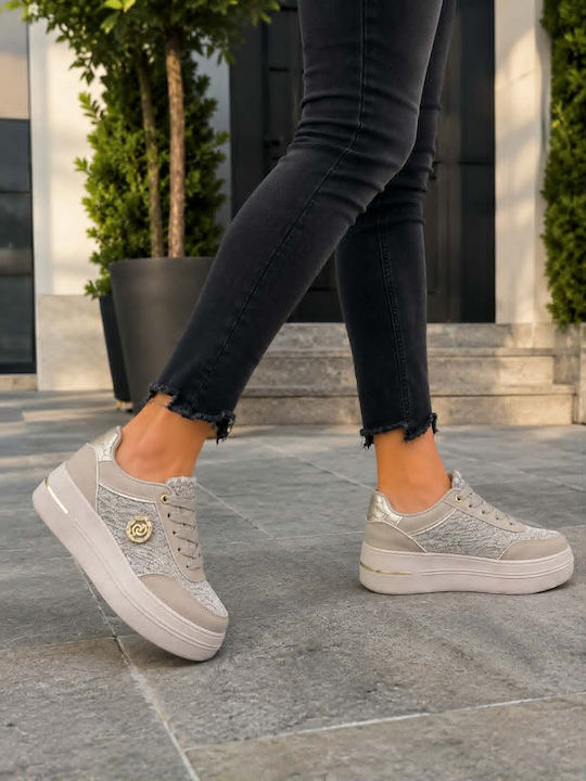 Women's Flatforms Pink Sneakers