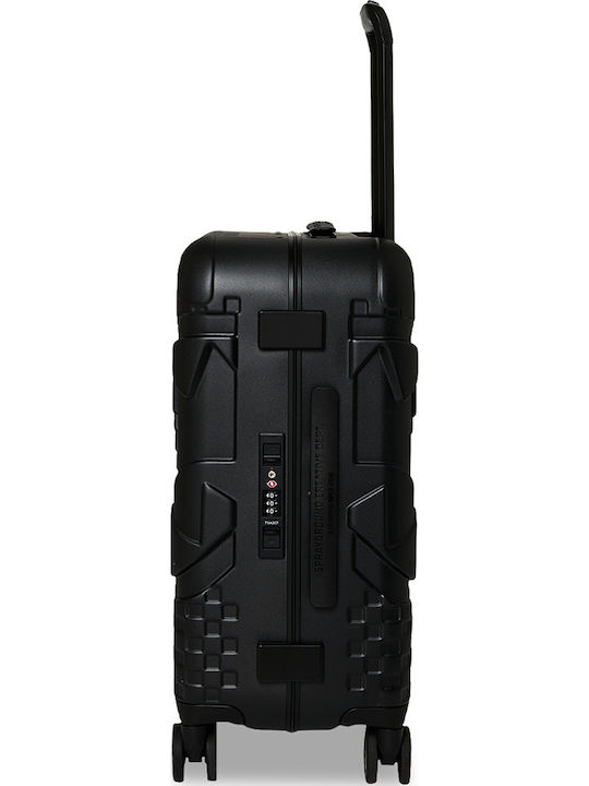 Sprayground Raised Check Cabin Hard Black Suitcase Height 55cm