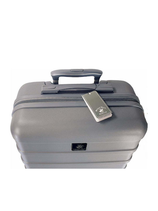 Beverly Hills Polo Club Cabin Hard Gray Travel Suitcase Height 55cm