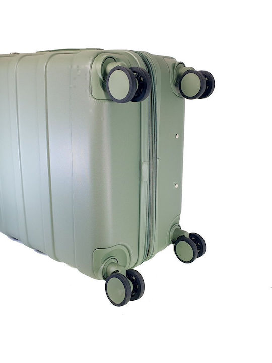 Beverly Hills Polo Club Medium Hard Green Travel Suitcase Height 65cm