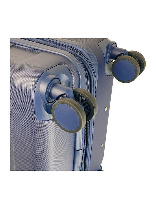 Beverly Hills Polo Club Large Hard Blue Travel Suitcase Height 75cm