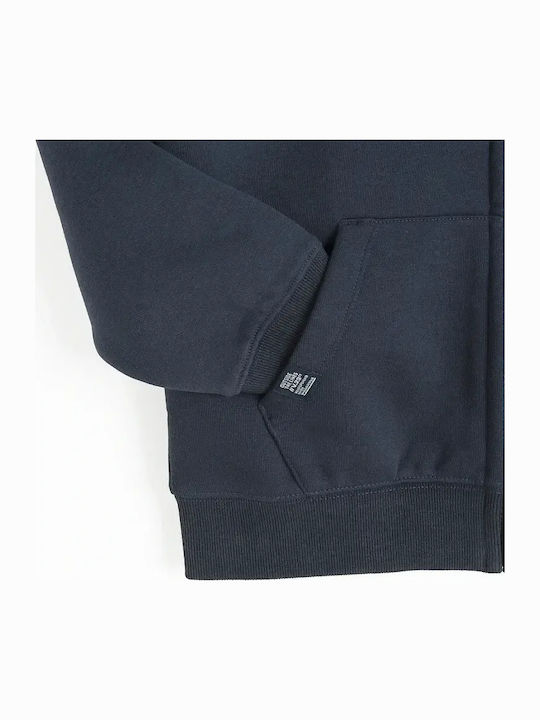 Kinder-Sweatshirt Strickjacke mit Kapuze Blau