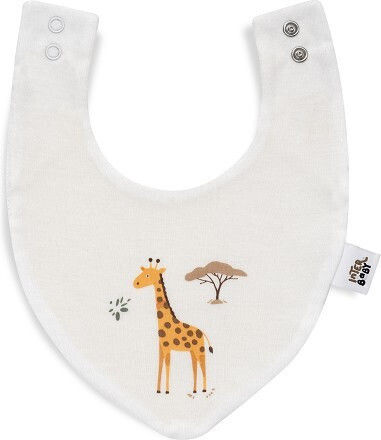 Interbaby Αδιάβροχη Μπαντάνα Υφασμάτινη με Κουμπί Beige 2τμχ
