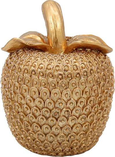 Decorative Polyresin Glitter Φ10x12 From Apple Gold Keskor 41721
