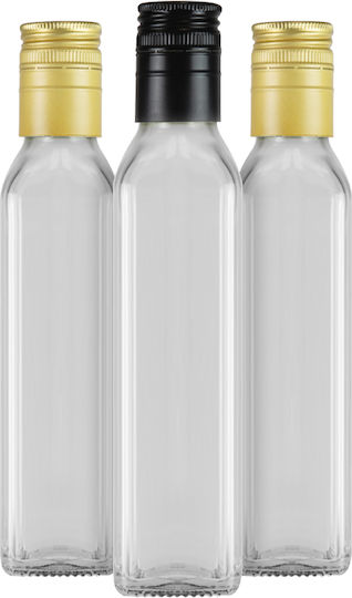 Marasca Square Klare Wein-/Getränkeflasche 250 Ml Olivenöl Färbemittel Wein Saft