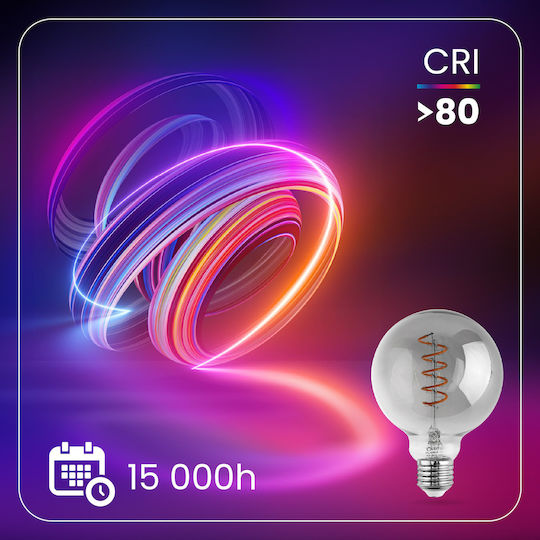 3x LED Glühbirnen E27 Sphäre G95 6w = 50w Dekorative Beleuchtung 360°