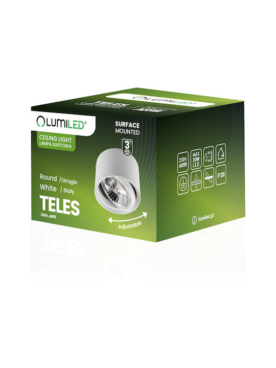 Spot De Perete Cu Halogen Spot Tube Mobil Gu10 Ar111 Rotund Alb 100mm Iluminat Telefonic
