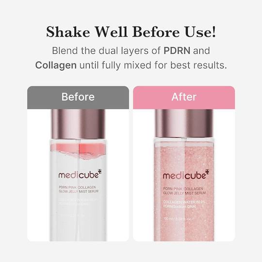Medicube PDRN Pink Collagen Glow Moisturizing Face Serum with Niacinamide & Hyaluronic Acid for Detoxifying & Brightening 100ml