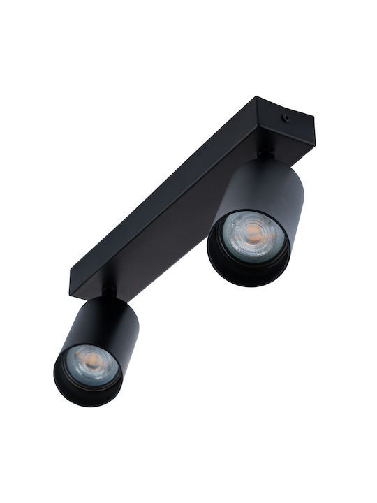 Ceiling Spot Light Tuba Spotlight Halogen Angled 2x GU10 Tabula Lumiled
