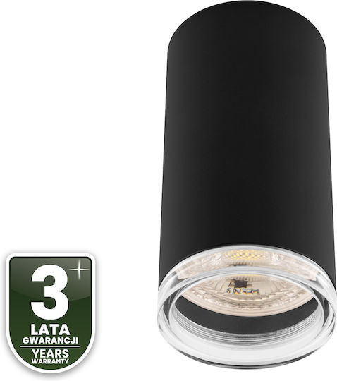 Φωτιστικό Οροφής Led Σποτ Σωλήνας Gu10 Ip44 Adero Μαύρο Lumiled