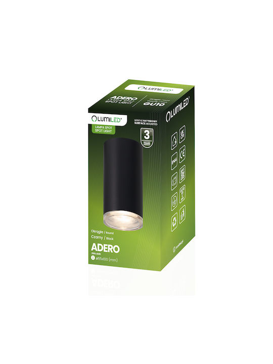 Фотистико Орофис Led Спот Сълинас Gu10 Ip44 Adero Черен Lumiled