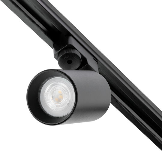 Track Spotlight GU10 Black Sagi Lamp Single-Phase Tracks Lumiled