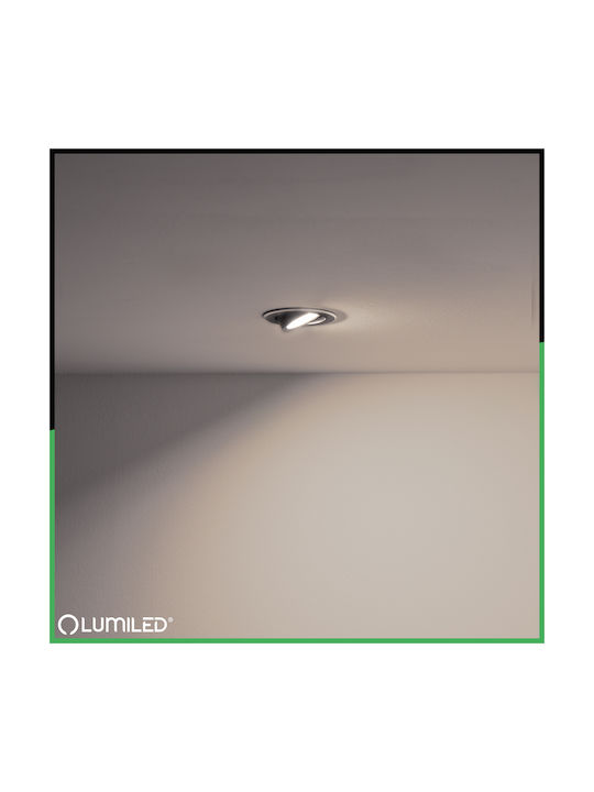 Recessed Round Adjustable Halogen Ceiling Light Gu10 Mr16 Black Triam Lumiled