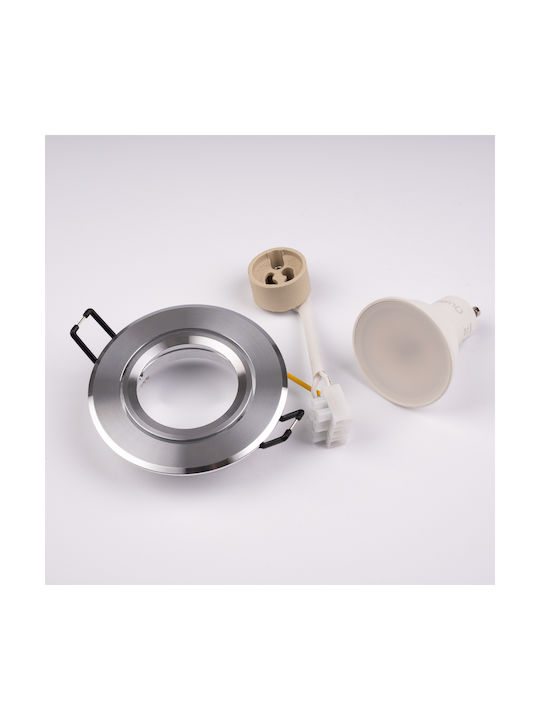 Decken- und Wandleuchte Trix 3 1 Gu10 6W 4000K Hochglanz Silber Lumiled