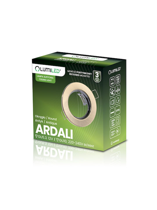 Eingebaute Halogen-Deckenleuchte Rund Antik Gu10 Mr16 Ardali Lumiled