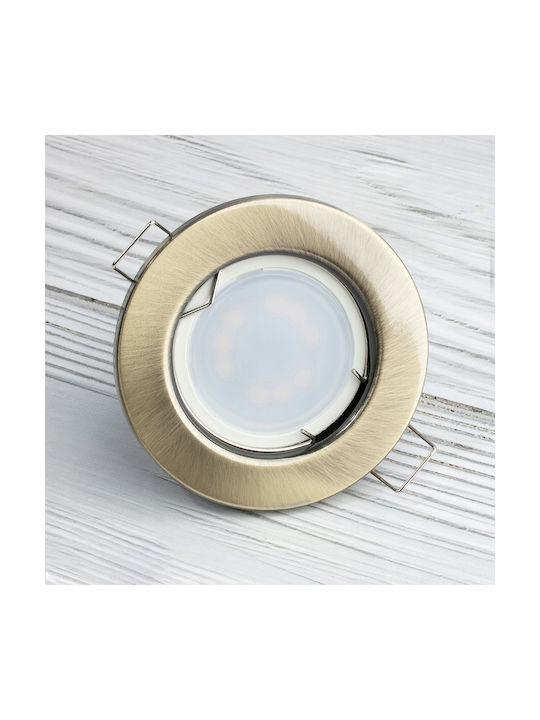 Eingebaute Halogen-Deckenleuchte Rund Antik Gu10 Mr16 Ardali Lumiled