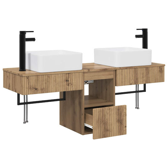 vidaXL Vanity Unit Without Sink W53xD35xH39cm Oak