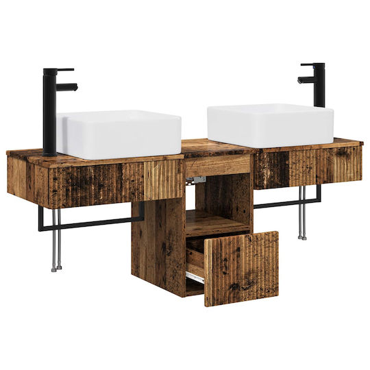 vidaXL Vanity Unit Without Sink W53xD35xH39cm Aged Wood
