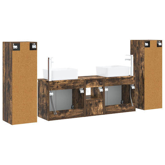 vidaXL Badezimmer Waschtisch-Einheiten Ohne Waschbecken M33xB34.5xH100cm Braun