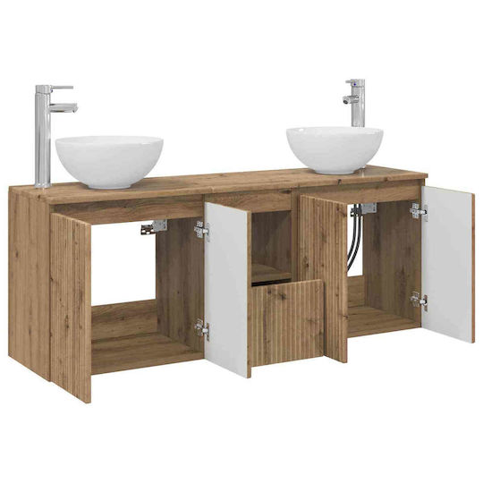 vidaXL Bathroom Vanity Unit without Sink 49.5xD35xH63cm Oak
