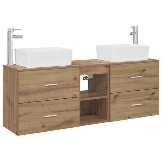 vidaXL Bathroom Vanity Unit Without Sink W53xD34.5xH63cm Oak