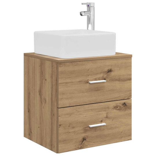 vidaXL Bathroom Vanity Unit Without Sink W53xD34.5xH63cm Oak