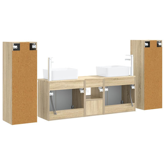vidaXL 3405995 Πάγκος χωρίς Νιπτήρα Μ33xΒ34.5xΥ100cm Sonoma Δρυς