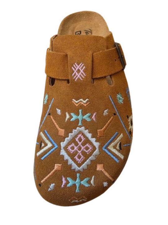 Wildleder Damen Hausschuhe Braune