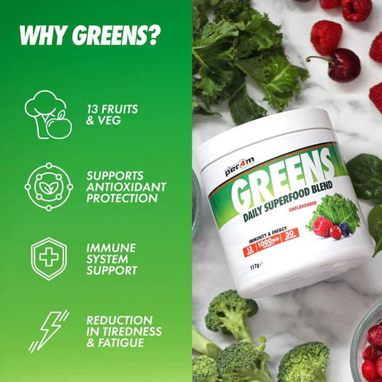 Per4m Greens Special Food Supplement 150gr Strawberry Blackcurrant