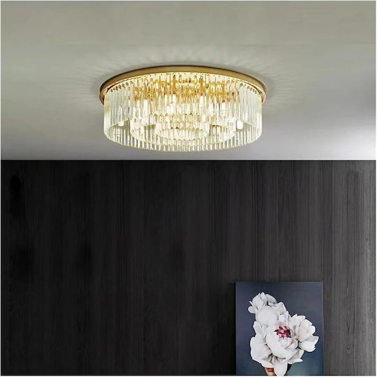Candelabru De Tavan Cu Cristale LED Compatibil Cu Masa De Dining Lumini Suspendate Decor Pentru Casă 80cm