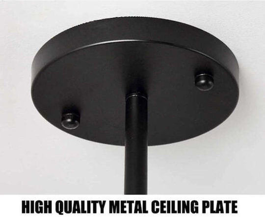 Abajur Candelabru Mat Negru 8xe27 4+4 Bk