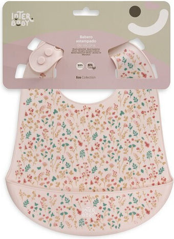Interbaby Αδιάβροχη Σαλιάρα Σιλικόνης με Τσέπη Pink Interbaby Αδιάβροχη Σαλιάρα Σιλικόνης με Τσέπη Pink