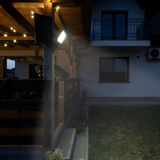 Solar LED Halogen Flood Light 200W Garden Lamp 4000K IP65 PIR Motion Sensor + Remote Control Fulgor Lumiled