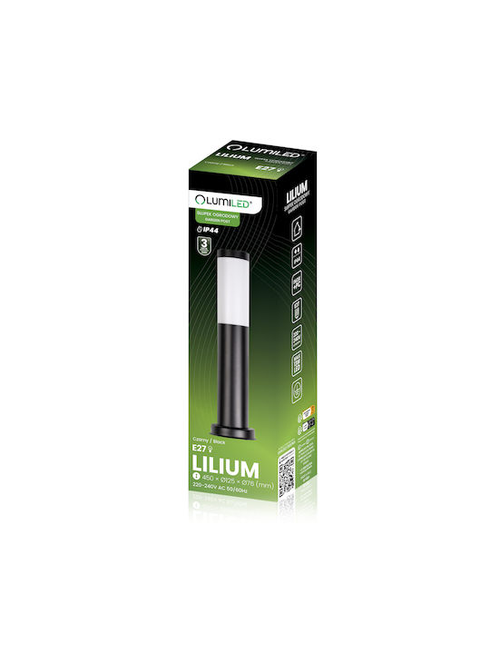 Lilium Lumiled Außenstehlampe E27 Schwarz 45cm