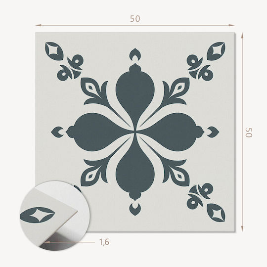 Set Plăci de Vinil Imprimate Model Decorativ cu Frunze 4x50x50 Bucăți