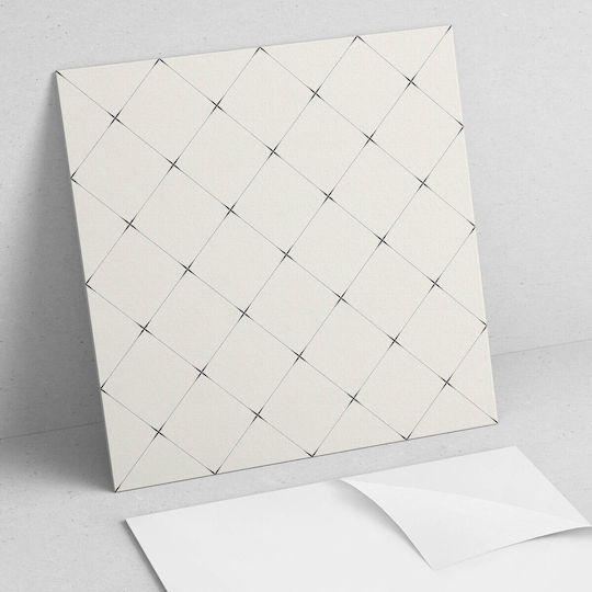 Wandsticker & Wandgemälde Vinyl Geometrisches Rauten Muster Küche 4x50x50 cm