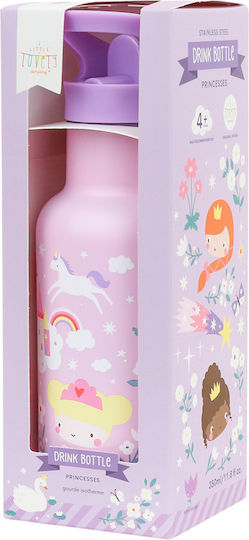 A Little Lovely Company Stainless Steel Kids Water Bottle Thermos Multicolour 350ml