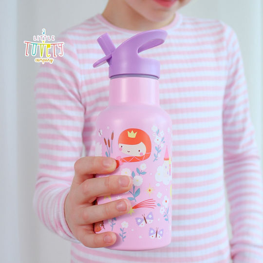 A Little Lovely Company Stainless Steel Kids Water Bottle Thermos Multicolour 350ml