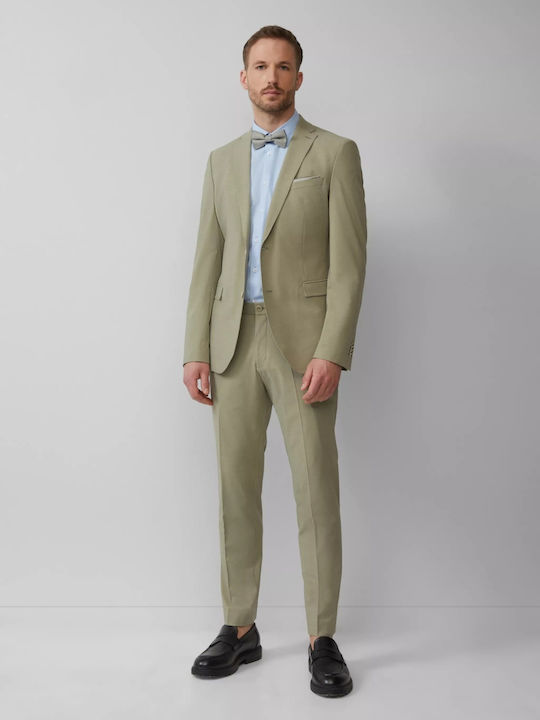 Sacou bărbătesc cu Croială Slim Olive Green