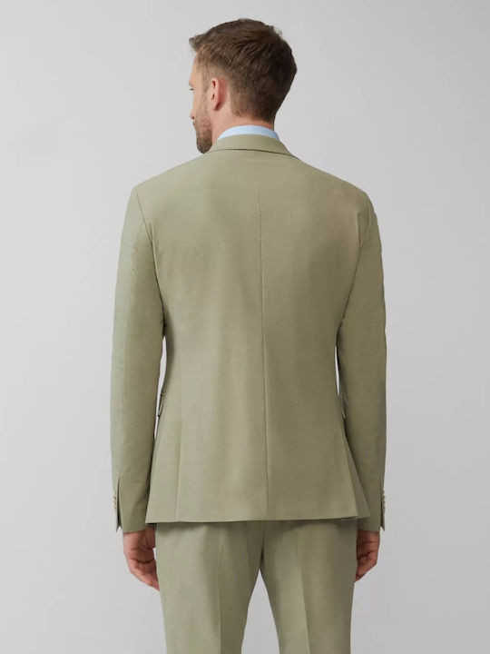 Sacou bărbătesc cu Croială Slim Olive Green