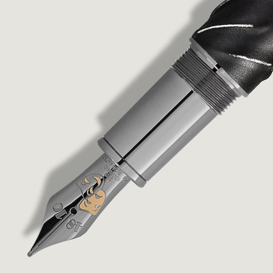 MontBlanc Edition Füllfederhalter mit Silberner Feder mit Schwarz Tintenfarbe
