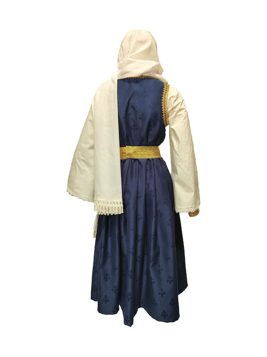 Traditional Costume Aegean Islands with Porphyra with Scarf