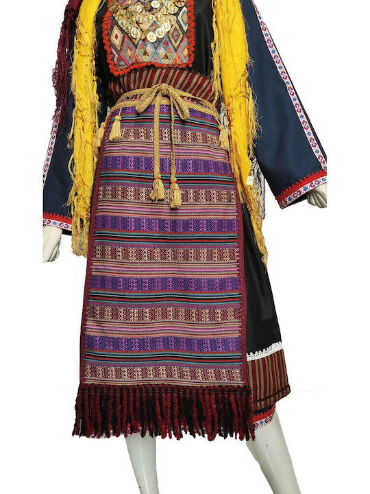 Thrace Woman Traditional Costume with Scarf with 1 Row Necklace