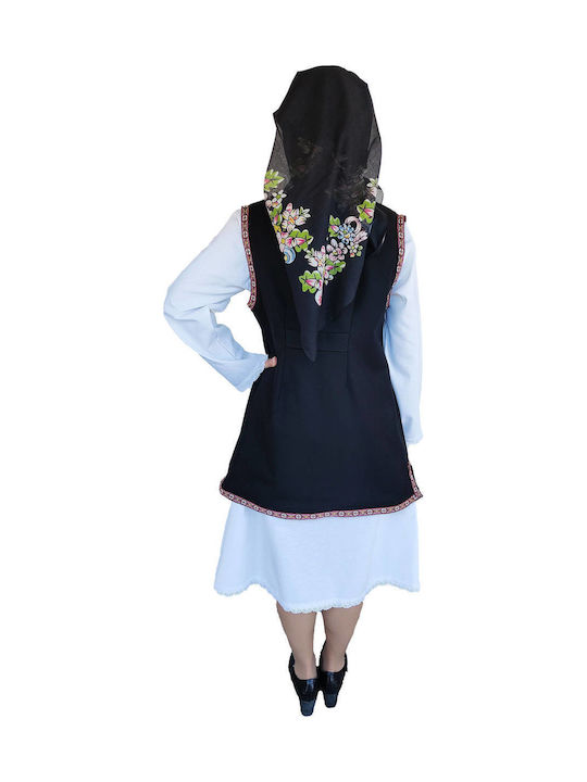 Epirus Woman Traditional Costume with Scarf with 3 Rows Necklace