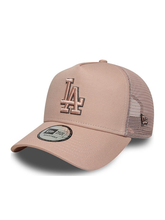 New Era Mlb Outline La Dodgers 9forty E-frame Камионджия Регулируема Шапка Пастелно Розов