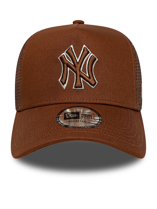 New Era MLB Outline New York Yankees 9FORTY E-Frame Trucker Reglabilă Cap Maro