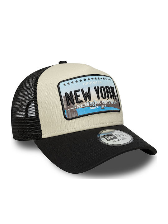 New Era Licence Plate 9forty A-frame Trucker Adjustable Cap Black
