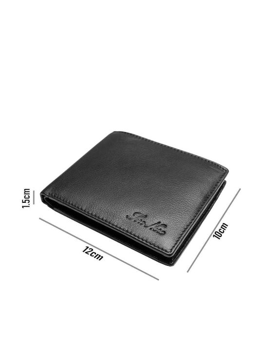 Set cadou Portofel damă + Portofel bărbați Negru-roșu Piele Naturală Little-manu